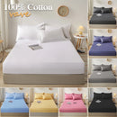 100% Cotton Fitted Sheet with Elastic Bands Non Slip Adjustable Mattress Covers for Single Double King Queen Bed,140/160/200cm.