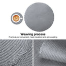 Round Braided Placemats Set of 6 Washable PP/PET Heat Resistant 34cm Table Place Mat for Kitchen Xmas Dining Table Party Decor.