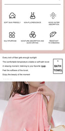 Womens Bath Towels Girls Wearable 140*85Cm Fast Drying Bathing Beach Spa Bathrobes Wash Clothing, Shower Bath And Gym Towel.