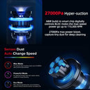 ABIR VC205 Cordless Portable Vacuum Cleaner, 27,000PA, Touch Screen, Smart Dust Sensor, Automatic Speed Control for Cleaning Beds and Carpets at Home, Intelligent Detection. Visible Performance.