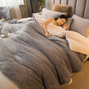 Wool Throw Blanket Keep Warm Winter Bed Blankets Double Sided Queen Duvet Cover Camping Double Bed Cover Bedspread On The Bed.