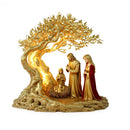2D Flat Prayer under Moonlight Tree Decoration Religious Theme Popular Culture Inspired Home Office Desk Artwork Gift.