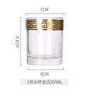 Foreign Crystal High Glass Phnom Penh with Silver Rim for Brandy, Champagne, Red Wine, and Water, for Home Dining Table.