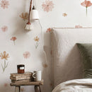 Boho Floral Wall Stickers for Kids, Watercolor Children's Room, Living Room, Home Decor, Art, Eco-Friendly Removable Stickers, PVC Murals.