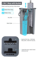 FlexiClean™ – 360° Triangle Microfiber Mop.