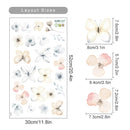 Boho Floral Wall Stickers for Kids, Watercolor Children's Room, Living Room, Home Decor, Art, Eco-Friendly Removable Stickers, PVC Murals.