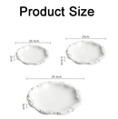 Simple Solid Color Tableware Porcelain Pasta Steak Plate Dinner Plate Creative Kitchen Irregular Serving Tray Cooking Dishes.