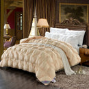 High Grade 100% White Goose Down Quilt Winter Warm Feather Duvet Queen King Cozy Lightweight 3D Bread Comforter Pinch Pleated.
